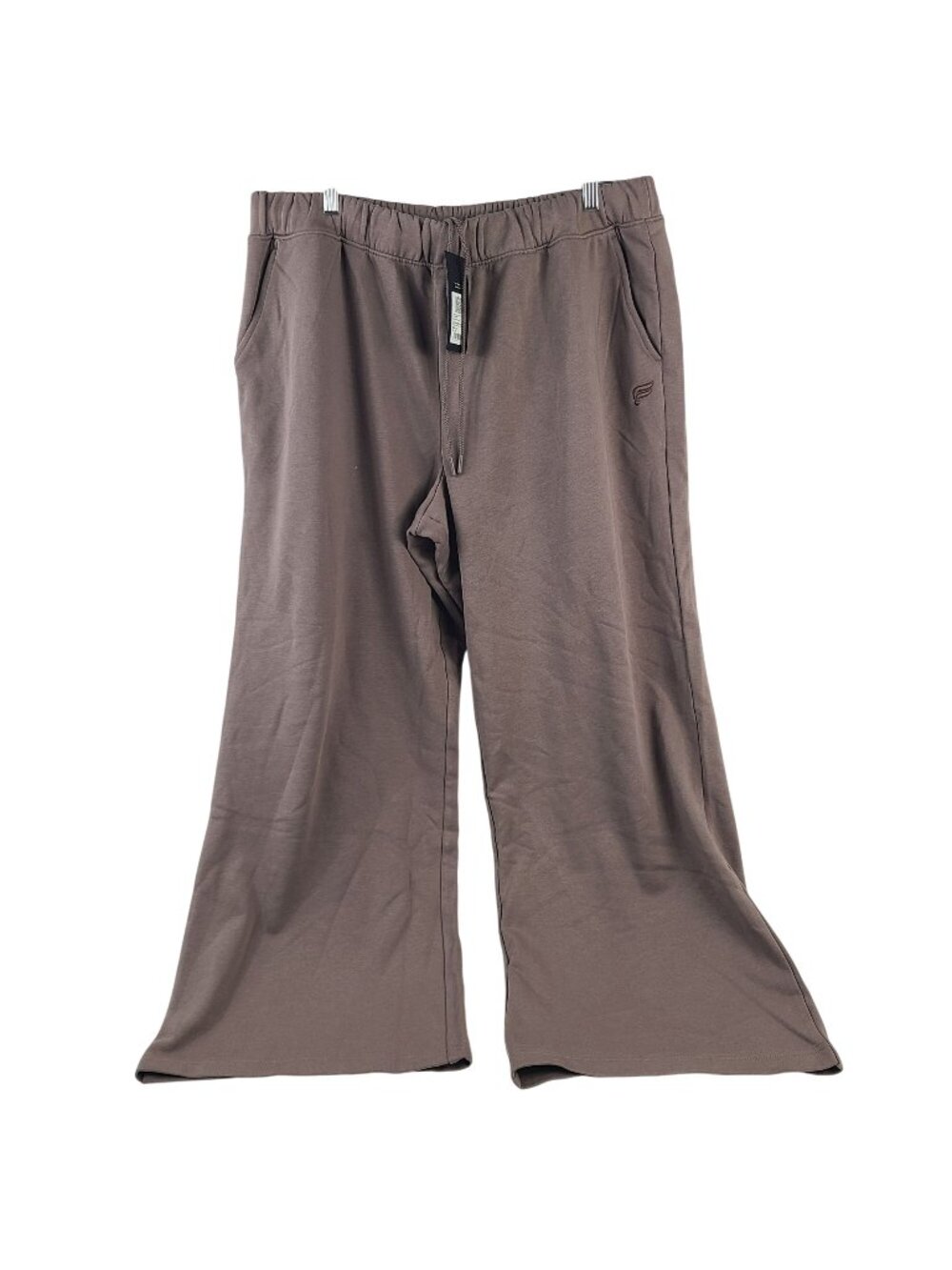 NEW Fabletics Year Round Terry Wide Leg Sweatpants Desert Shadows XXL/1X